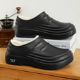 thumbnail image 3 of Pantoufles d'Hiver pour Hommes Doublées de Velours, Chaudes, Imperméables, Légères, Chaussures de Cuisine pour Chef, Résistantes à l'Usure, Pantoufle de Travail pour la Maison, Semelle Souple pour Homme tzw, 3 of 6