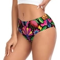 thumbnail image 2 of Fotbe Colorful Floral Embroidery Mexican Calzones Estampados para Mujer – Ropa Interior de Algodón, Cómoda, Suave y Elástica-X-Large, 2 of 6