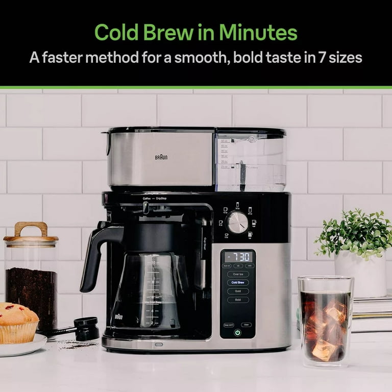 Braun 50 oz MultiServe Coffee Maker Plus 10-Cup Pod Free Drip 7