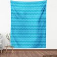 thumbnail image 4 of Ambesonne Nautical Fabric by the Yard Upholstery, Horizontal Flow of Waves, 2 Yards, Sky Blue Sea Blue, 4 of 5