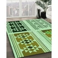 thumbnail image 2 of Ahgly Company Indoor Square Patterned Light Green Area Rugs, 5' Square, 2 of 6