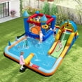 thumbnail image 2 of Costway Giant Water Slide Bounce House with Climbing Wall Splash Pool 735W Blower Included, 2 of 10