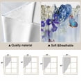 thumbnail image 5 of Swag Valance Curtains for Windows, Blue Purple Floral Light Filtering Kitchen Curtains with Rod Pocket, Ombre Butterflies Modern Art Spring Window Treatment Valances for Living Room, 36x63 - 2 PCS, 5 of 9
