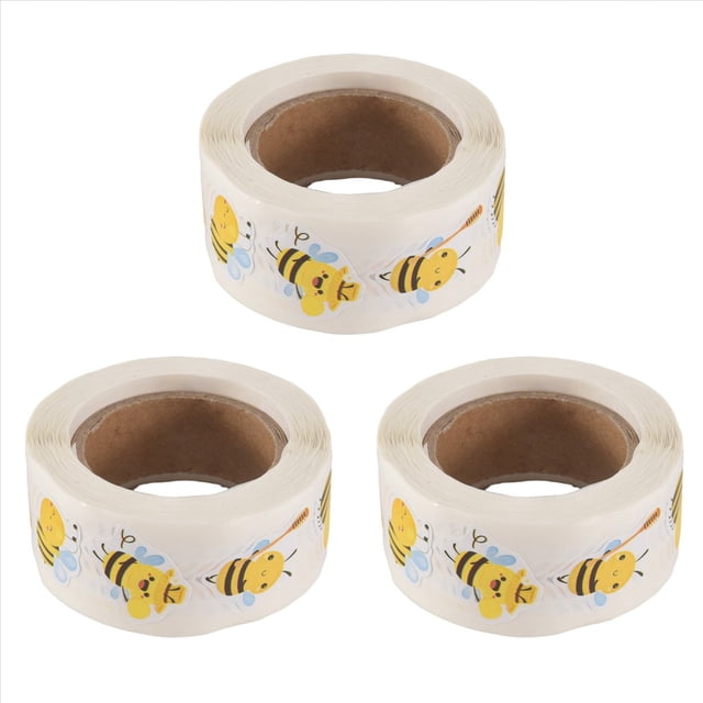 Rollo de Pegatinas de Abejas: 1500 Pegatinas Lindas de Abejas para Guarderías, , Material de Oficina y Manualidades