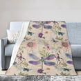 thumbnail image 3 of Dragonfly Blanket - Retro Butterfly Floral Pastel Fleece Throw,Gifts for Women 50x40, 3 of 6