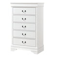 thumbnail image 3 of Fy Three Piece Full Size Bedroom Set- Modern Brass Metal Handles- Classic White, 3 of 6