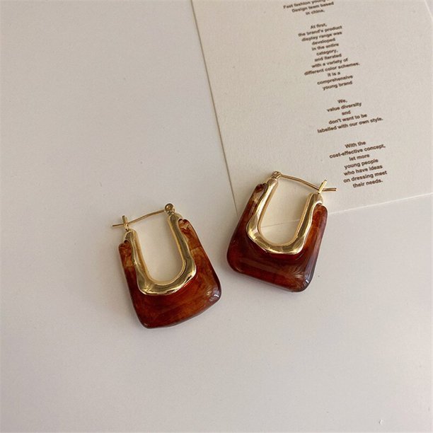 Pendientes de aro cuadrados minimalistas a la moda para mujeres y niñas, aros rectangulares Huggie, regalos de joyería de moda 2021 Tan Jianjun unisex