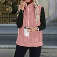 thumbnail image 6 of Zedker Women's Fleece Vest Outerwear Sleeveless Lightweight Zip Jackets for Women Warm Soft Hiking Running Vest Zipper Pockets Pink L, 6 of 9
