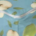 thumbnail image 4 of Fruits Rectangle Pouf, Fresh Granny Smith Apples Raw Fruit Ornamental Harvest Winter Season Produces, Foot Stool for Living Room Office Ottoman with Cover, 25", Apple Green Teal, by Ambesonne, 4 of 4