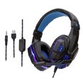 thumbnail image 4 of Auriculares Para Juegos, Cable Liviano De Doble Enchufe Con Micrófono Para Computadora Portátil Azul negro CUTICAT Auriculares para juegos montados en la cabeza, 4 of 8