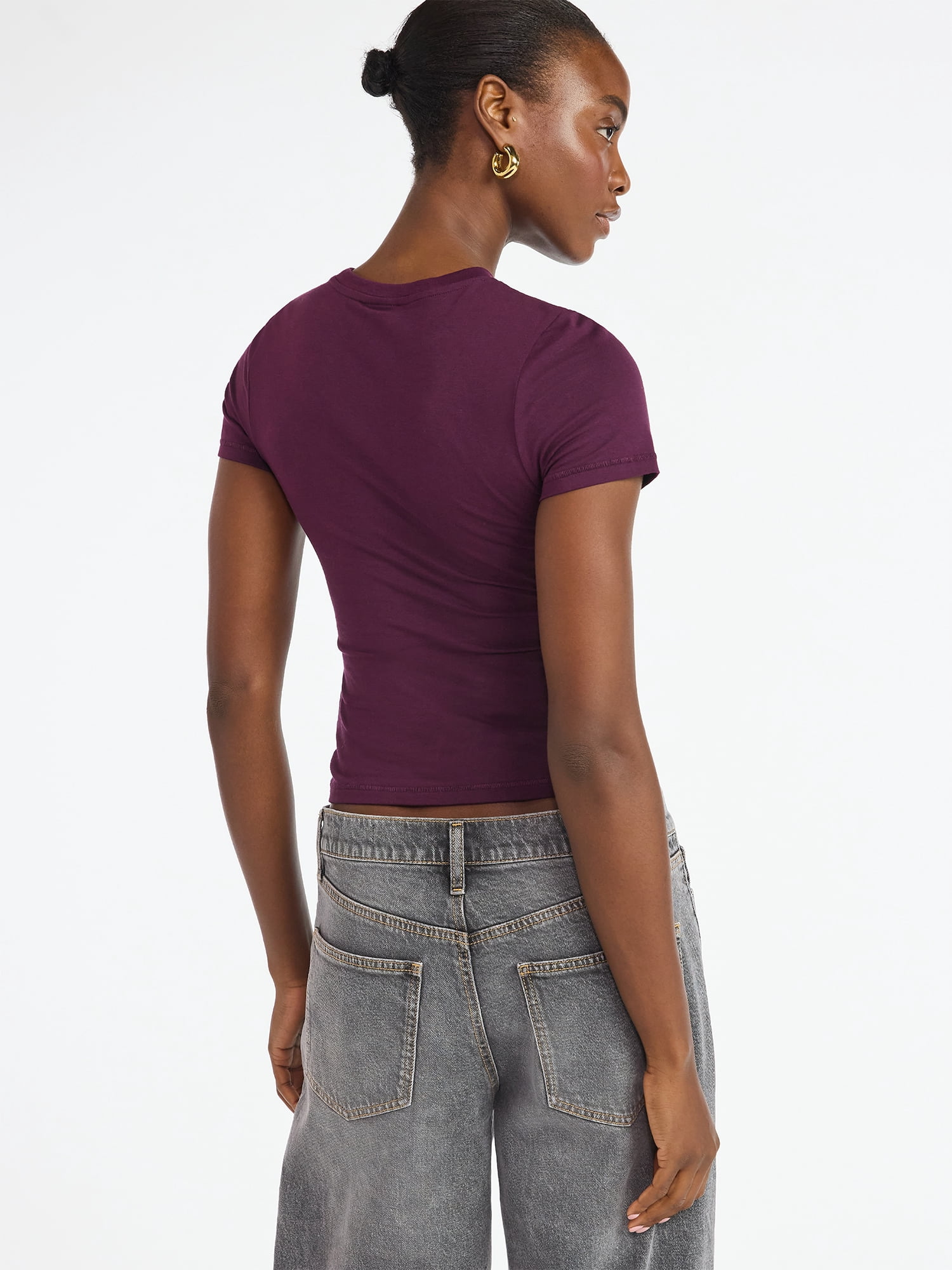 Scoop Women’s The York Baby Tee with Short Sleeves, Sizes XS-XXL