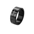 thumbnail image 1 of Anillo Argolla Unisex Oración Oro Negro 14K Lam negro 8, 1 of 7