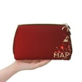 thumbnail image 4 of Naloa Happy New Year 2025 Leather Makeup Bag for Purse Travel, Portable Small Cosmetic Organizer for Women and Girls, Make up Bag with Zipper, 4 of 8
