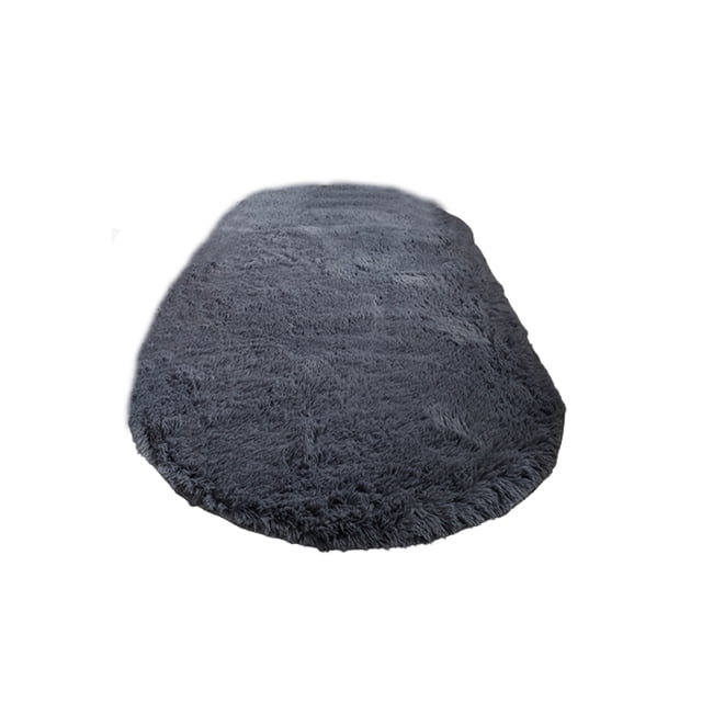 Cateissary Manta ovalada, alfombrilla lavable para el suelo, alfombra decorativa resistente a los deslizamientos, adornos para la puerta del pasillo del Decoración del hogar Negro 1.6*0.8 metros Cateissary HA071454-06