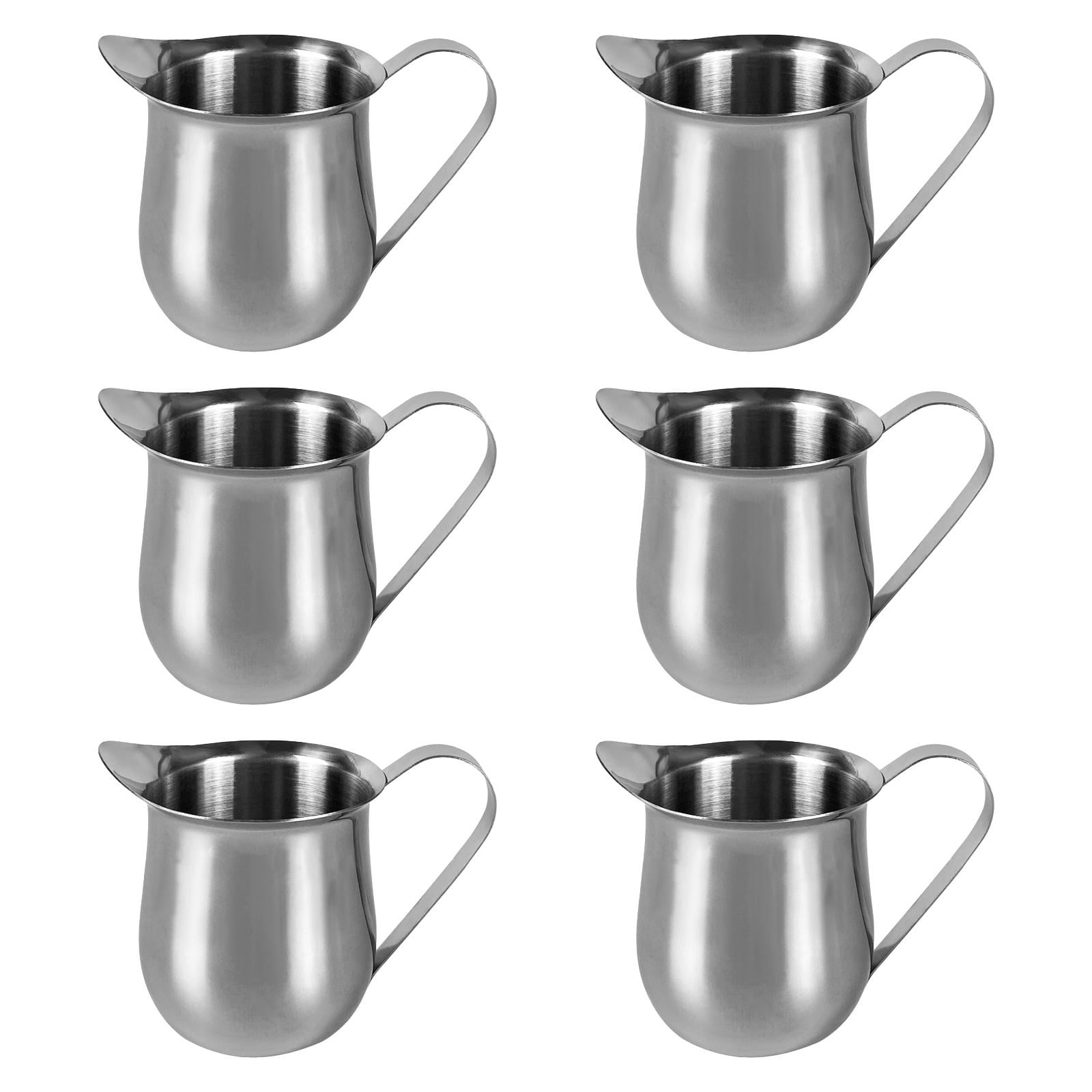 Fiocias 6 Pieces Creamer Pitcher Milk Frothing Pitcher Espresso Accessories Milk Pitcher 240ML