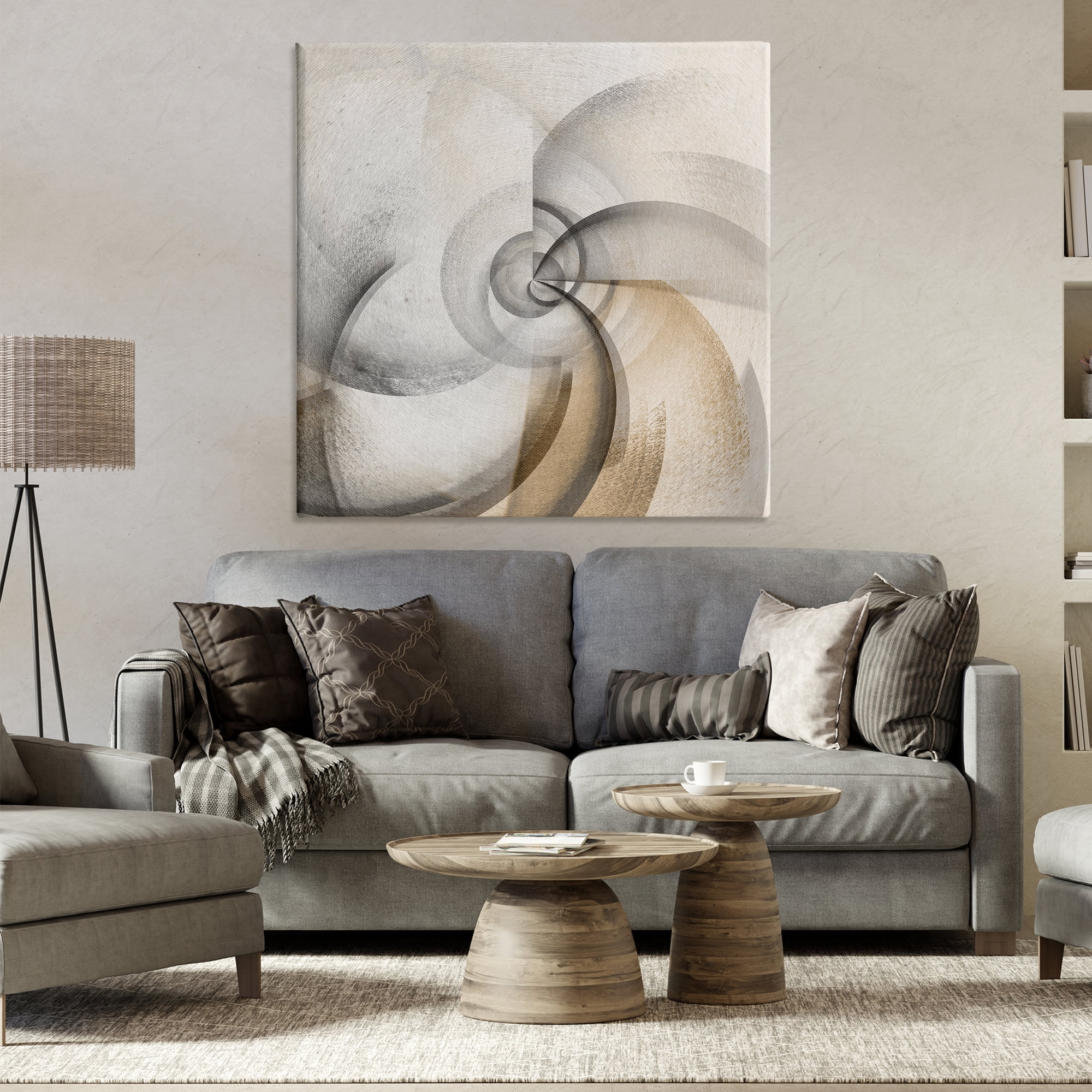Stupell Industries Spinning Vortex Abstract Abstract Painting Wrapped Canvas Art Print Wall Art, 36 x 36