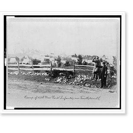 Historic Print, Camp of 55th New York Infantry, near Tenallytown, D.C., 16" x 20"