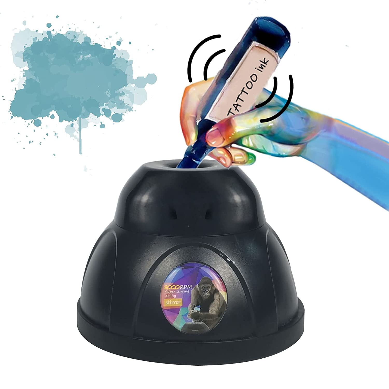 "Lab Vortex Mixer,5200rpm Touch Function Mini Vortex Shaker,forpainter Paints Pigment,Acylic