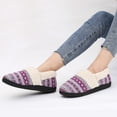 thumbnail image 2 of Litfun Women's Memory Foam House Shoes Warm Comfy Fuzzy House Slippers with Knit Fleece Lined, Purple, 9-10.5, 2 of 8