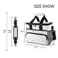 thumbnail image 3 of FORMRS Insulated Cooler Bag 24 Cans Capacity Soft Leakproof Lunch Box with Side Pockets, White Retro Pattern, 3 of 7