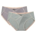 thumbnail image 2 of Bovxnpu Plus Size Maternity Panties for Pregnancy, 2PC Womens Cotton Maternity Underwear Breathable Pregnancy Panties Postpartum Under Bump Underwear Fall Winter, 2 of 3