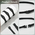 thumbnail image 4 of 16Pcs Adjustable Polyester Elastic Bow Tie Extender Bands Black Button Extender with Plastic Buckle DIY Accessories for Bow Ties Length: 9.5~17.1 Inch, 4 of 6