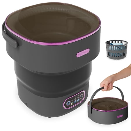 Wisykoke Mini Portable Washing Machine and Dryer, Mini Washer 13l Portable Washing Machine Fully Automatic 3 Cleaning Modes Collapsible Camping Washer for RV Travel Hotel Laundry
