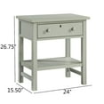 thumbnail image 3 of Comfort Pointe Franklen 1-drawer Storage Nightstand - Antique Gray, 3 of 14