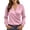 Pink, variant on Zynoxe Long Sleeve Shirts for Women Lightweight Smooth Satin Womens Tops Fashion Versatile Solid Color V Neck Shirt Top Elegant Wrap Front Casual Blouse Business Casual Outfits S