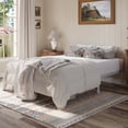 thumbnail image 3 of Einfach Queen Bed Frame, 12'' Metal Platform Bed with Ample Under-Bed Storage Space, Heavy Duty, No Box Spring Needed, White, 3 of 11