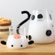 thumbnail image 3 of Hervidor de dibujos animados con taza, tetera de vidrio con forma de vaca, cafetera, dispensador de jugo con taza, 3 of 6