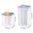 thumbnail image 3 of Compartment Sealed Jar Crisper Box Kitchen Plastic Noodle Storage Box Large Capacity Grain Jar Transparent Storage Tank, 3 of 11