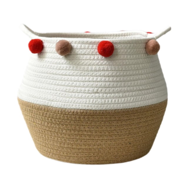 Cesta tejida Cesta de almacenamiento de artículos diversos de escritorio Cesta para macetas Cesta versátil para mesita de noche Escritorio Organizador SG