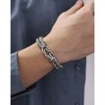 thumbnail image 4 of K-KED Korean Fashion Style 12mm Mens Hip Hop 22cm Stainless Steel Knot Link Bracelet, 4 of 9
