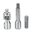 thumbnail image 4 of 46 In 1 Pcs Tool Kit & Screwdriver And Socket Set | Hand Tool Kit Wrench Set Multi Purpose Combination Tool Case Precision Socket Set-Silver-V-381 | Easily Used & Storage, Durable Set, 4 of 5