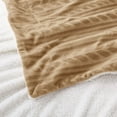 thumbnail image 3 of Exclusivo Mezcla King Size Sherpa Fleece Bed Blanket, Ultra Soft and Warm Reversible Velvet Blankets for Bed Couch Sofa 90x104 inches, Camel, 3 of 7