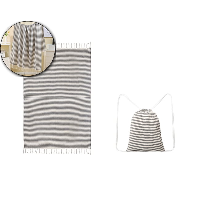 Dvruxg Extra Large Striped Beach Towel - Soft & Absorbent Oversized Towel for Adults - Perfect for Summer, Pool, and Beach