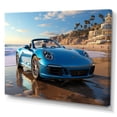 thumbnail image 2 of Designart "Beach Phtotography German Car art painting I" Nautical & Beach Canvas Art Print, 2 of 5