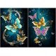 thumbnail image 1 of Pintura de diamante 5d de bricolaje, kit de 2 piezas de punto de cruz, kits de pintura de diamante bordado para sala de estar, dormitorio, decoración, pegatina de pared, mariposa (mariposa), 1 of 5