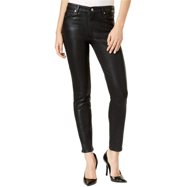 7 for all mankind cheap coated ankle skinny jeans