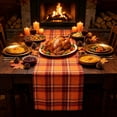 thumbnail image 5 of Fall Plaid Table Runner for Thanksgiving Holiday Dining Table Decoration, Washable Polyester Table Runner for Kitchen and Dining Room, 5 of 6