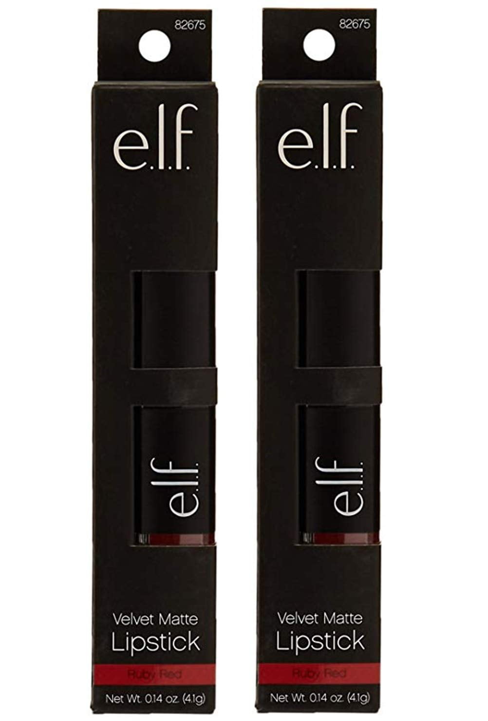 Pack of 2 E.l.f. Velvet Matte Lipstick, Ruby Red (82675)