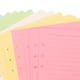 thumbnail image 2 of GOOHOCHY 100 hojas de papel rayado con 6 agujeros, tamaño A5, hojas sueltas, 5 colores, para agendas rellenables, agendas y cuadernos., 2 of 8