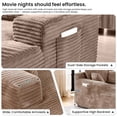 thumbnail image 5 of Oversized Chaise Lounge Chair Indoor, Sleeper Sofa Bed with 64" Long Lounge Surface, No Assembly Boneless Corduroy Upholstered Chaise with Side Pockets for Apartment & Living Room, 5 of 10