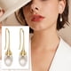thumbnail image 3 of Pendientes de moda vintage Mujer gota de agua Pendientes de perlas Pendientes clásico versátil, 3 of 8