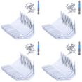 thumbnail image 1 of 12 Conectores Esquina Universales para Muebles Acero Inoxidable Con Tornillos() Color Blanco, 1 of 9