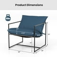 thumbnail image 2 of Gymax Ensemble de 2 Chaises d'Appoint à Sangle Chaise de Loisirs Intérieure Extérieure avec Coussins, 2 of 9