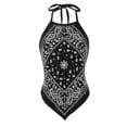 thumbnail image 2 of Camiseta sin mangas para mujer, control de barriga, sin mangas, Sexy Paisley Bandana, Top Halter, camisa con cordones, blusa, camiseta ajustada para mujer, 2 of 4