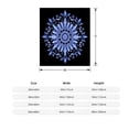 thumbnail image 3 of Durable Soft & Warm Flannel Blanket - Cozy Floral Mandala Design in Blue Perfect for Sofa Travel Bed & Chair, 3 of 5