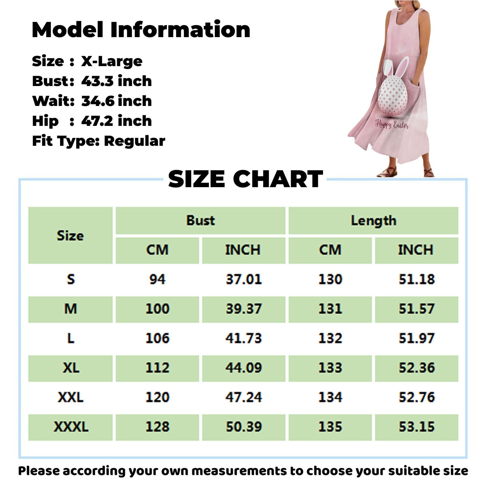 UoCefik Easter Long Dresses for Women Casual Sleeveless Easter Rabbit Bunny  Eggs Printed Flowy Mini Dresses Loose Fit Casual Dresses Sexy Summer Crew